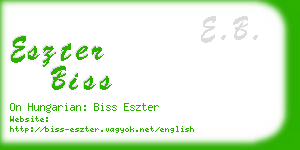 eszter biss business card